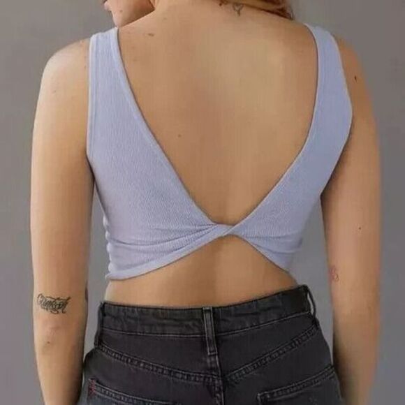Urban Outfitters Women's Sz XS Periwinkle Wrap It Up Seamless Reversible Top - Picture 9 of 9